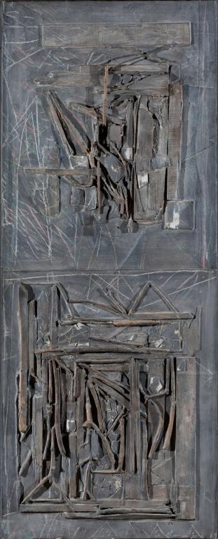 Haut-relief cendré (diptyque gauche)