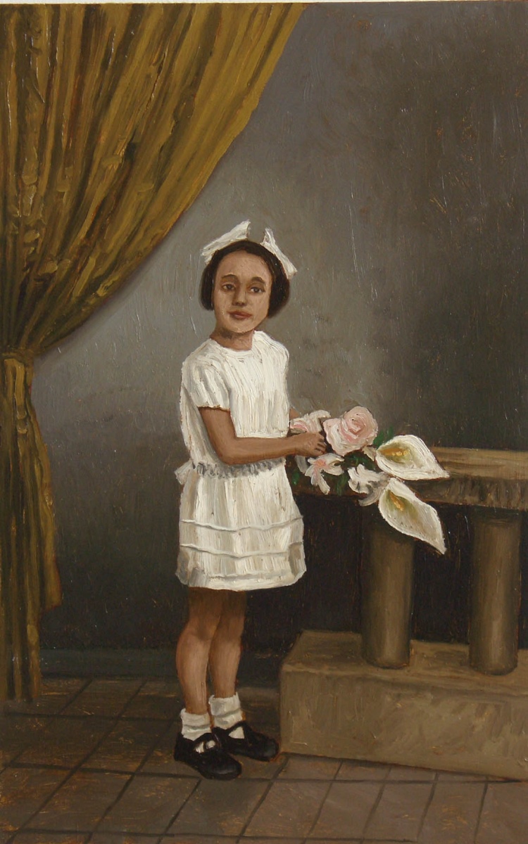 Fillette en robe blanche (titre factice)