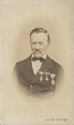 Portrait d'archéologue. Portrait en buste de Johann Georg Ramsauer