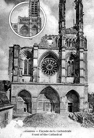 SOISSONS - FACADE DE LA CATHEDRALE - FRONT OF THE CATHEDRAL
