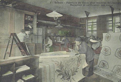 4 BOHAIN - FABRIQUE DE TISSUS POUR MEUBLES BRUNSCHWIG - RECEPTION ET VERIFICATION DES TISSUS