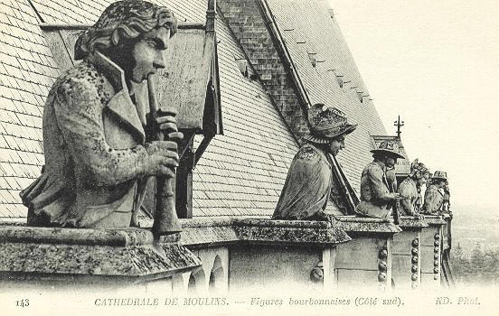 143 CATHEDRALE DE MOULINS - FIGURES BOURBONNAISES (COTE SUD)