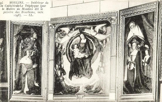 94 MOULINS - INTERIEUR DE LA CATHEDRALE - LE TRYPTIQUE (PAR LE MAITRE DE MOULINS DIT LE PEINTRE DES BOURBON, VERS 1498)