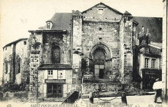 183 SAINT-POURÇAIN-SUR-SIOULE - L'EGLISE, FACADE LATERALE (XIIe S.)