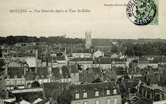 MOULINS - VUE GENERALE DEPUIS LA TOUR ST-GILLES