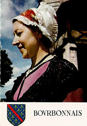 BOURBONNAIS - MONTLUÇON - COSTUME D'INTERIEUR BOURGEOIS, 19E