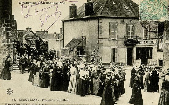 COUTUMES BOURBONNAISES - 80 LURCY-LEVIS - PROCESSION DE ST-ROCH