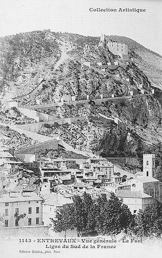 COLLECTION ARTISTIQUE - 1143 - ENTREVAUX - VUE GENERALE - LE FORT - LIGNE DU SUD DELA FRANCE