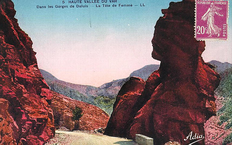 5 HAUTE VALLEE DU VAR - DANS LES GORGES DE DALUIS - LA TETE DE FEMME