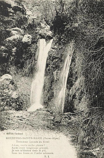MOUSTIERS-SAINTE-MARIE (BASSES-ALPES) - TROISIEME CASCADE DU RIOUL