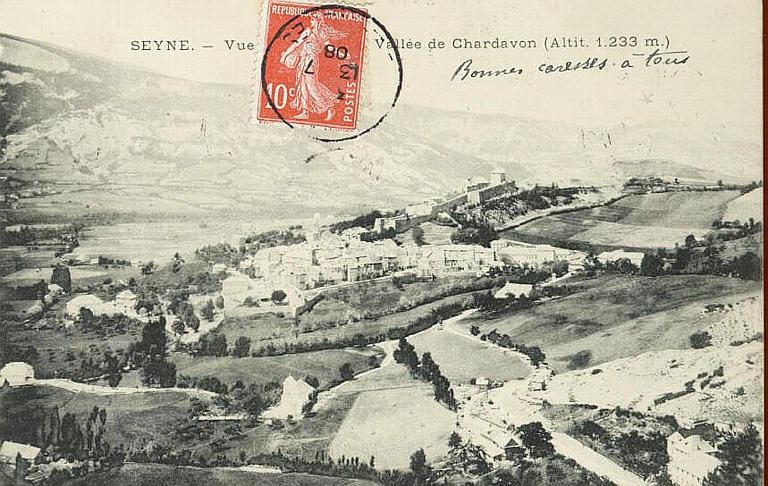 SEYNE - VUE DE LA VALLEE DE CHARDAVON (ALTIT. 1.233M.)