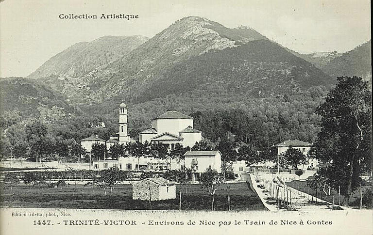 COLLECTION ARTISTIQUE / 1447 - TRINITE-VICTOR - ENVIRONS DE NICE PAR LE TRAIN DE NICE A CONTES