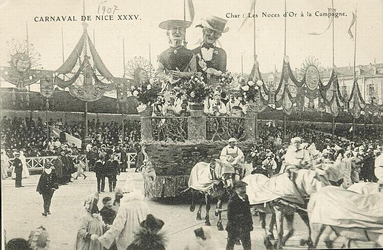 CARNAVAL DE NICE XXXV - CHAR : NOCES D'OR A LA CAMPAGNE