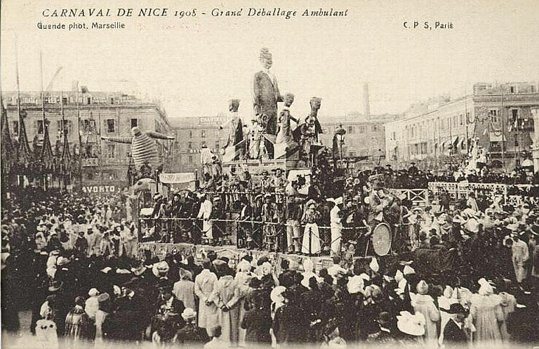 CARNAVAL DE NICE 1908 - GRAND DEBALLAGE AMBULANT