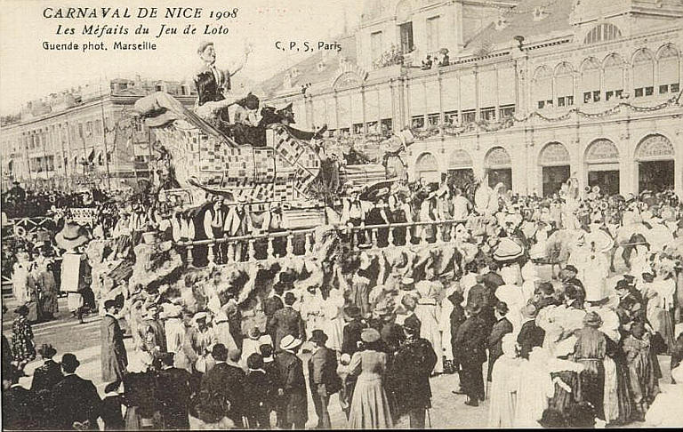CARNAVAL DE NICE 1908 - LES MEFAITS DU JEU DE LOTO