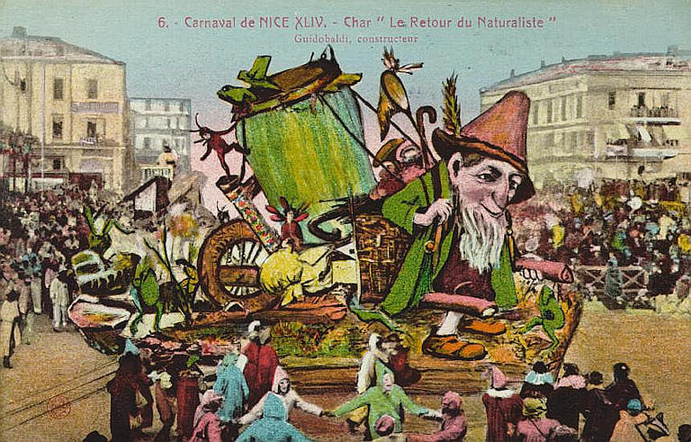 6. CARNAVAL DE NICE XLIV - CHAR 'LE RETOUR DU NATURALISTE' / GUIDOBALDI, CONSTRUCTEUR