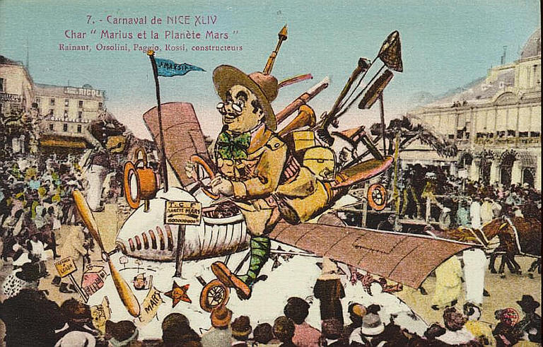 7. CARNAVAL DE NICE XLIV / CHAR 'MARIUS ET LA PLANETE MARS' / RAINAUT, ORSOLINI, PAGGIO, ROSSI, CONSTRUCTEURS