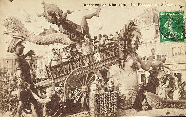 CARNAVAL DE NICE 1924 - LE PECHEUR DE SIRENE