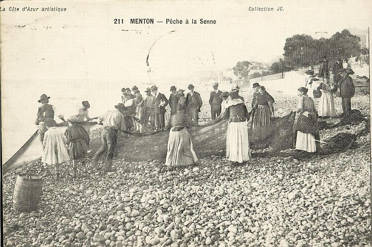 LA COTE D'AZUR ARTISTIQUE / 211. MENTON - PECHE A LA SENNE