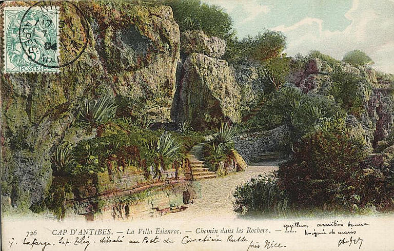 726. CAP D'ANTIBES - VILLA EILENROC - CHEMIN DANS LES ROCHERS