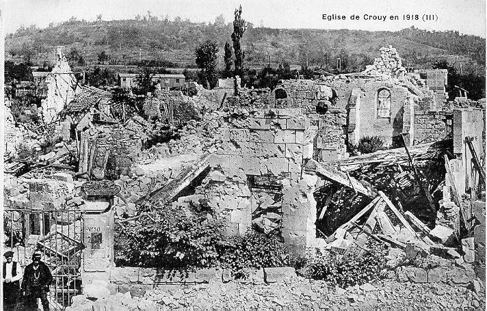 EGLISE DE CROUY EN 1918 (111)