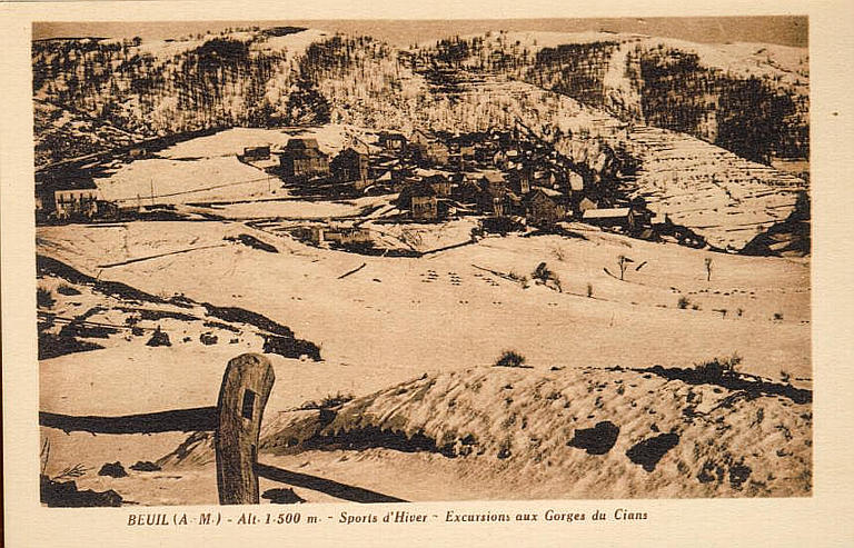 BEUIL (A.-M.) - ALT. 1500m - SPORTS D'HIVER - EXCURSIONS AUX GORGES DU CIANS