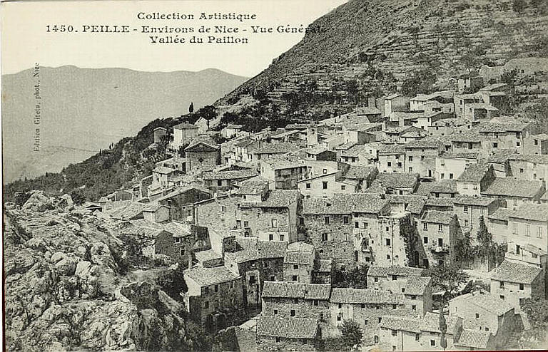 COLLECTION ARTISTIQUE / 1450 PEILLE - ENVIRONS DE NICE - VUE GENERALE - VALLEE DU PAILLON