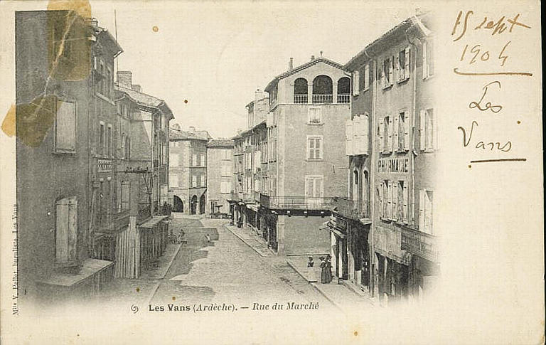 LES VANS (ARDECHE), RUE DU MARCHE