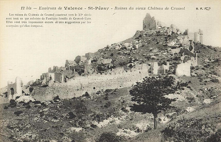 12 BIS - ENVIRONS DE VALENCE - ST-PERAY - RUINES DU VIEUX CHATEAU DE CRUSSOL