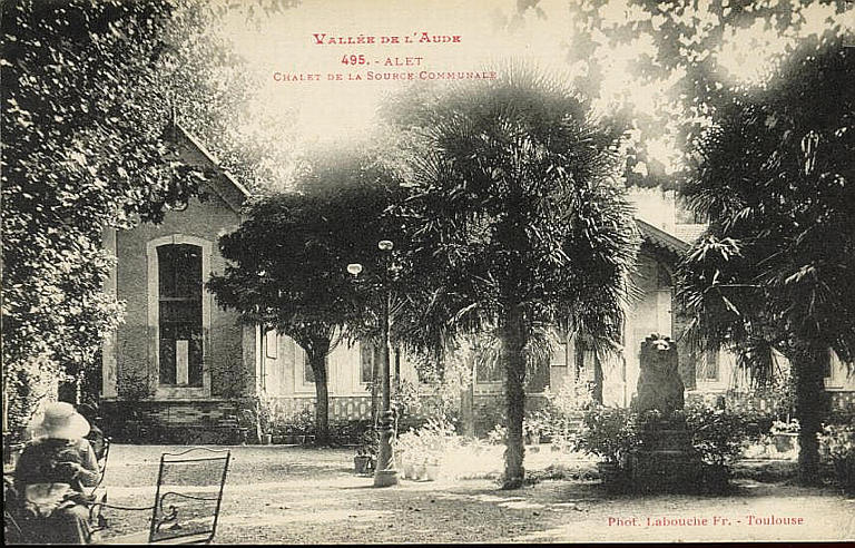 VALLEE DE L'AUDE / 495. - ALET / CHALET DE LA SOURCE COMMUNALE (caractères rouges)