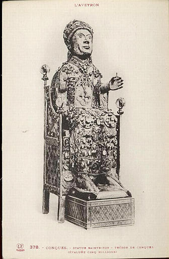 L'AVEYRON / STATUE STE FOY, TRESOR DE CONQUES (EVALUEE CINQ MILLIONS)
