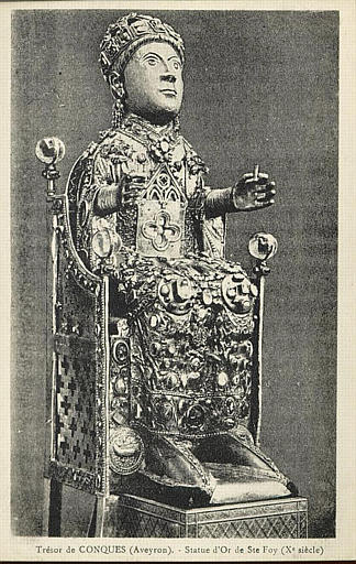 TRESOR DE CONQUES (AVEYRON) - STATUE D'OR DE STE FOY (XE SIECLE)