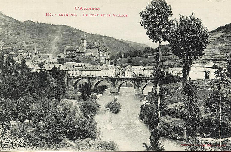 L'AVEYRON - 196 - ESTAING - LE PONT ET LE VILLAGE