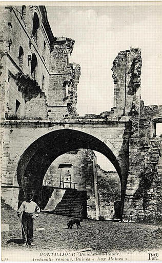 11 MONTMAJOUR - ARCHIVOLTE ROMANE. RUINES 'AUX MOINES'