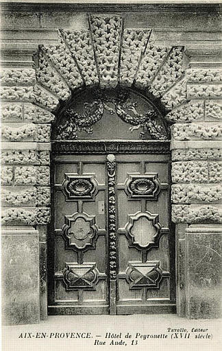 AIX-EN-PROVENCE - HOTEL DE PEYRONETTE (XVIIe SIECLE) RUE AUDE, 13