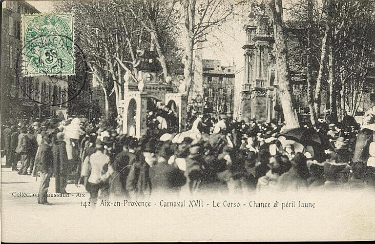 142 AIX-EN-PROVENCE - CARNAVAL XVII - LE CORSO - CHANCE ET PERIL JAUNE