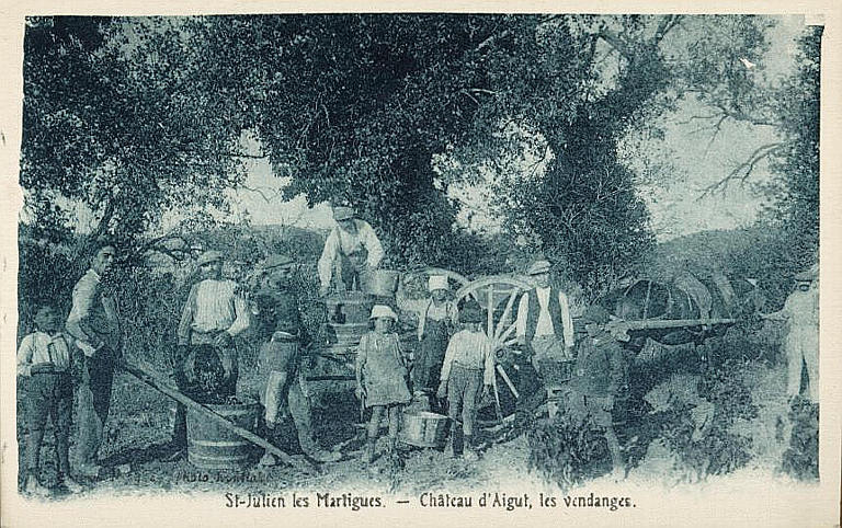 ST-JULIEN LES MARTIGUES - CHATEAU D'AIGUT, LES VENDANGES
