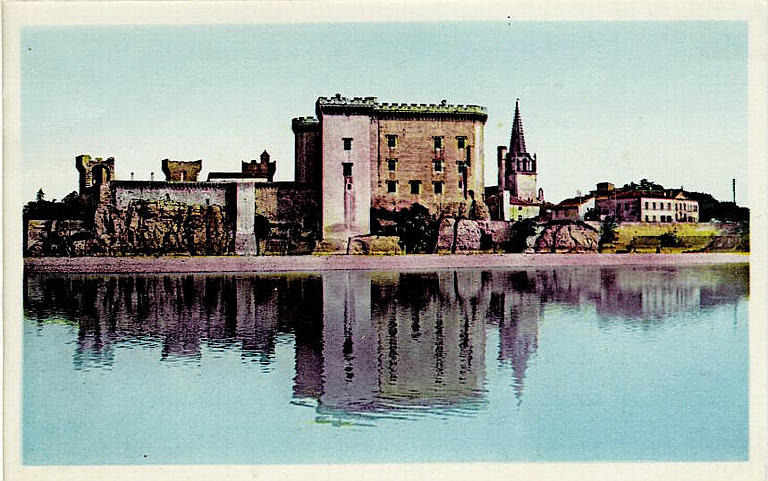 TARASCON-sur-RHONE (B.-du-Rh.) / Château dit du Roi René (côté du Rhône)
