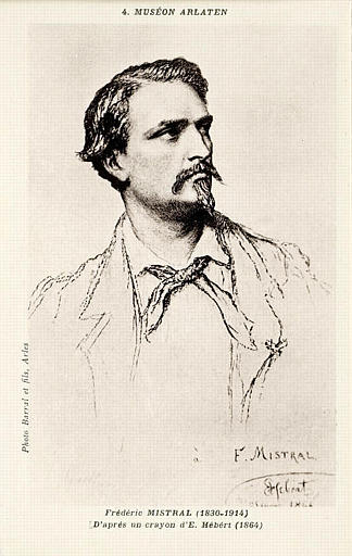 4 MUSEON ARLATEN (en haut) / Frédéric MISTRAL (1830-1914) / D'après un crayon d'E. Hébert (1864) (en bas)