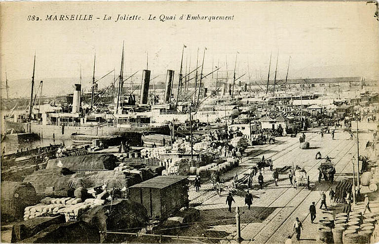 882 MARSEILLE - LA JOLIETTE - LE QUAI D'EMBARQUEMENT