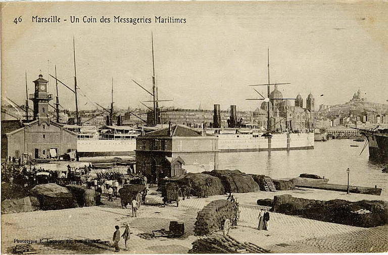 46 MARSEILLE - UN COIN DES MESSAGERIES MARITIMES