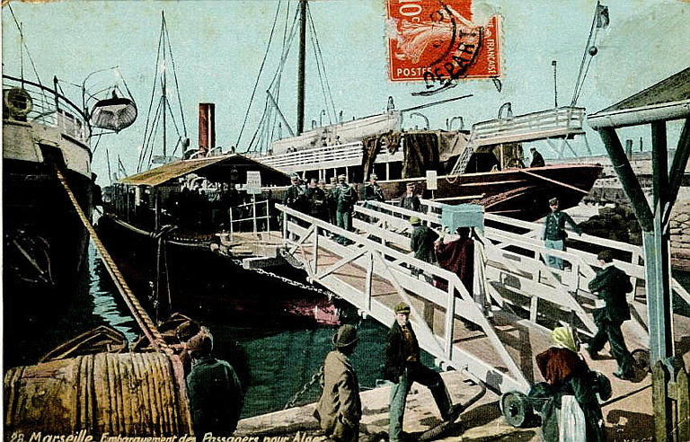 28 MARSEILLE - EMBARQUEMENT DES PASSAGERS POUR ALGER