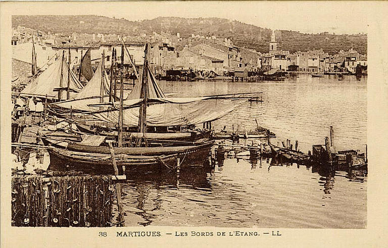 38 MARTIGUES. - LES BORDS DE L'ETANG.