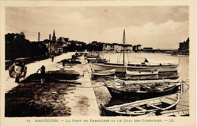75 MARTIGUES. - LE PONT DE FERRIERES ET LE QUAI DES GIRONDINS