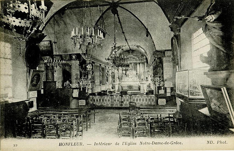 22 HONFLEUR - INTERIEUR DE L'EGLISE NOTRE-DAME-DE-GRACE