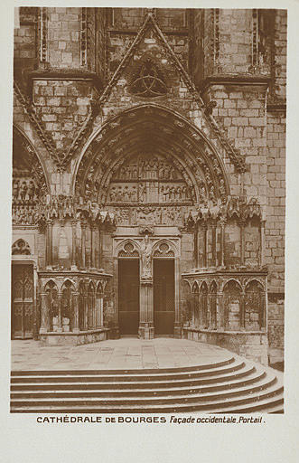 CATHEDRALE DE BOURGES FACADE OCCIDENTALE. PORTAIL