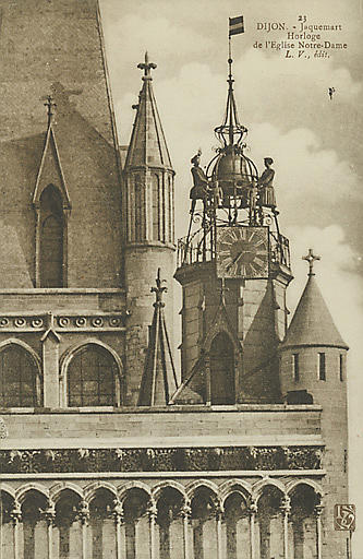 23 DIJON - JAQUEMART HORLOGE DE L'EGLISE NOTRE-DAME