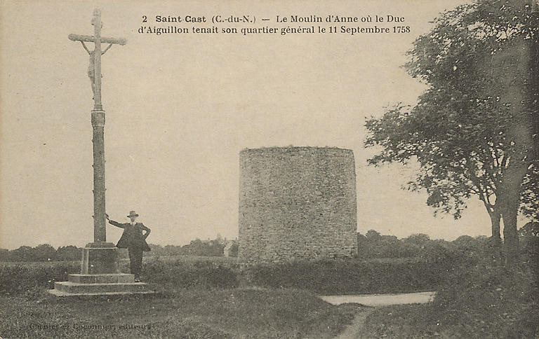 2 SAINT CAST (C.-DU-N.) - LE MOULIN D'ANNE OU LE DUC D'AIGUILLON TENAIT SON QUARTIER GENERAL LE 11 SEPTEMBRE 1758