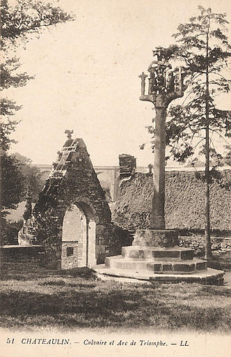 51 CHATEAULIN. - CALVAIRE ET ARC DE TRIOMPHE