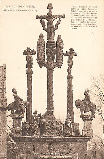 1606 CLEDEN-POHER - TRES CURIEUX CALVAIRE DE 1575